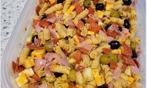 Whipped up some Pasta Salad to go with tonight’s supper