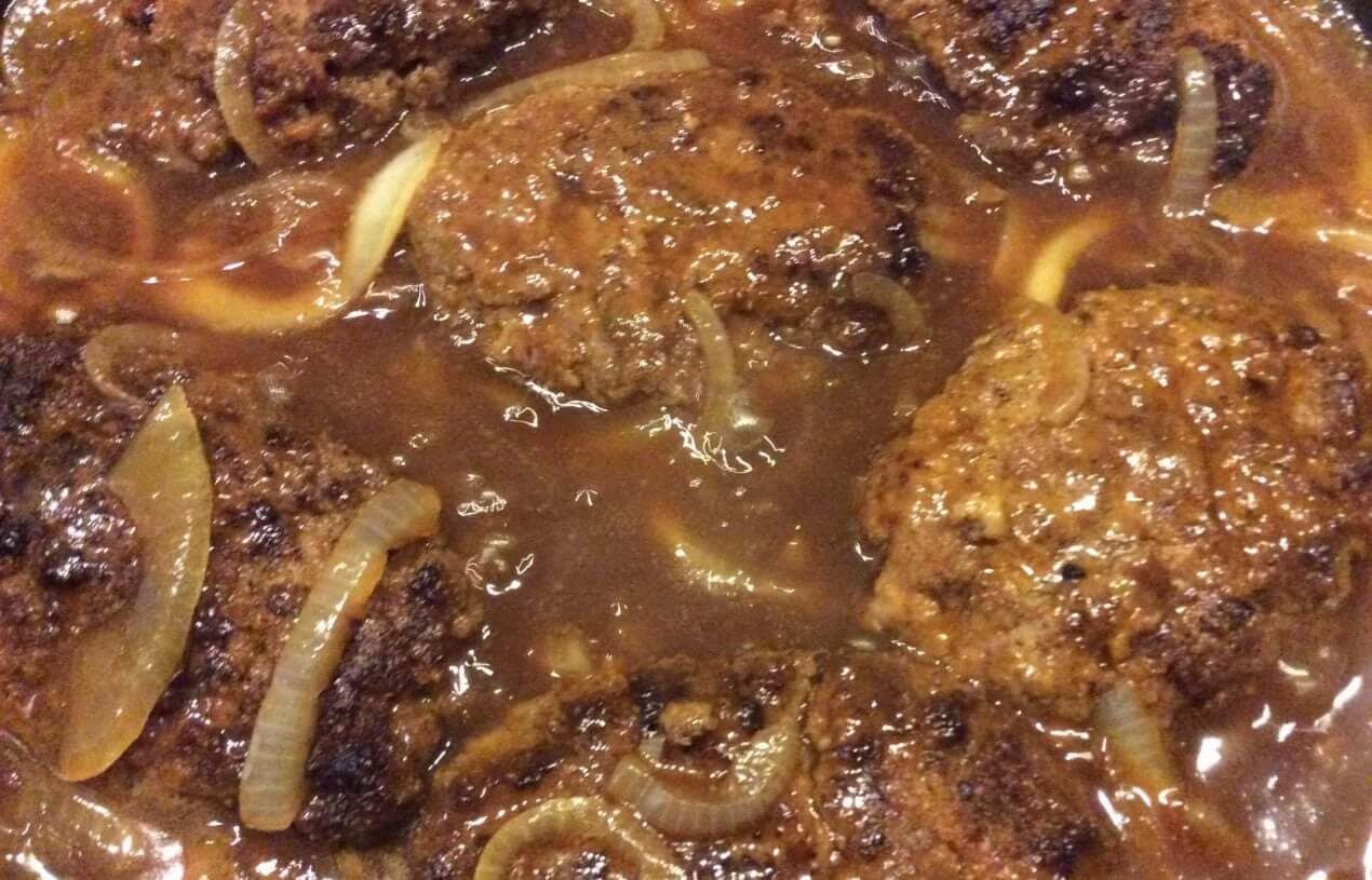 Hamburger Steak with Creamy Onion Gravy