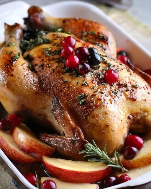 Apple & Cranberry Roasted Chicken