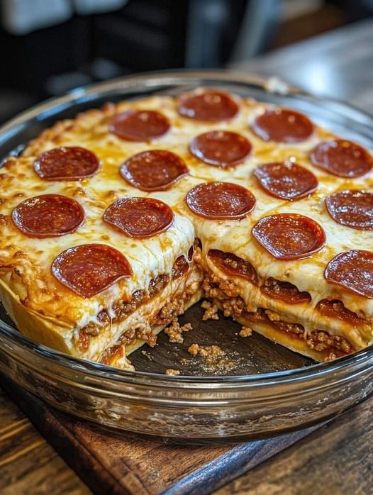 Pepperoni Pizza Layer Cake Recipe