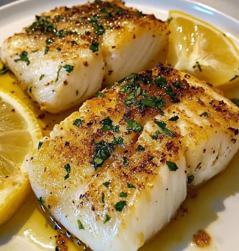 BAKED COD WITH LEMON AND GARLIC