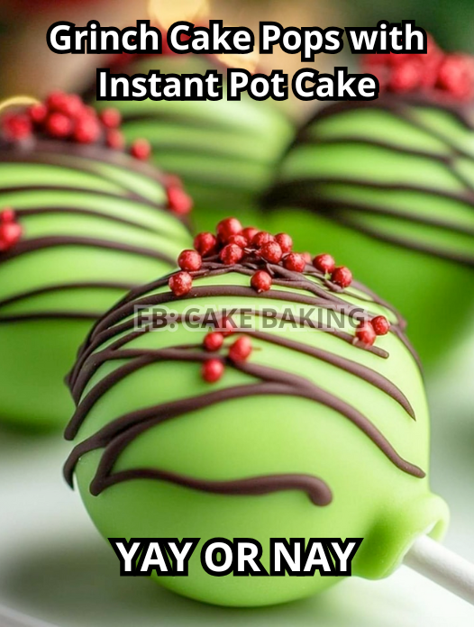 Grinch Cake Pops with Instant Pot Cake