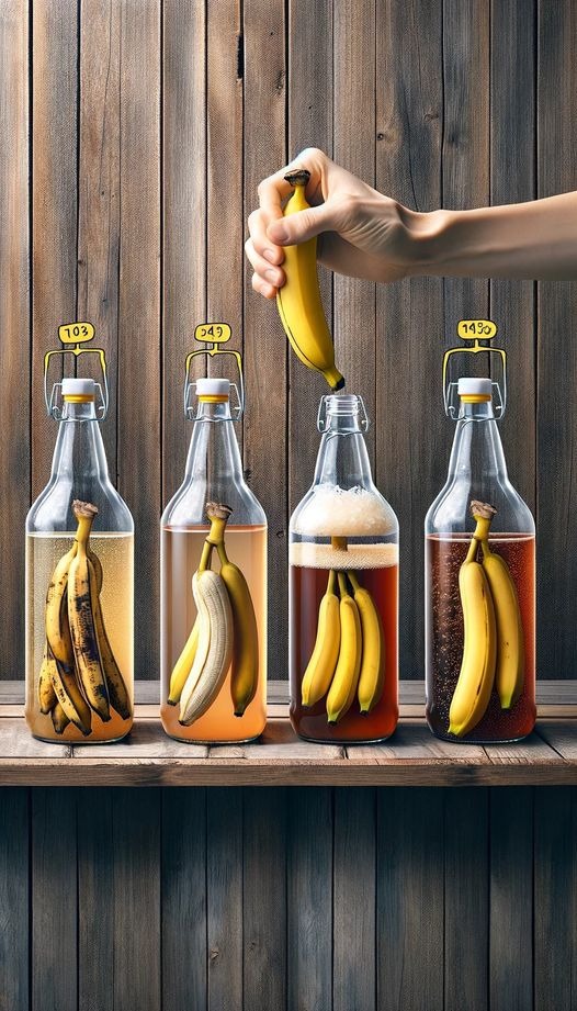 Banana peels should never be thrown away; instead, they should be placed in a bottle of water and used in this manner at all times