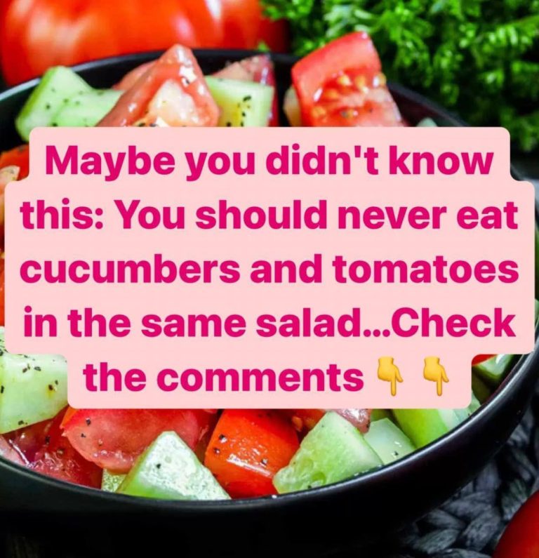 Maybe you didn’t know this: You should never eat cucumbers and tomatoes in the same salad