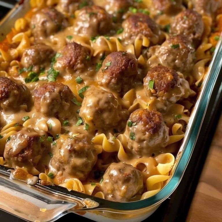 Swedish Meatballs with Egg Noodles: