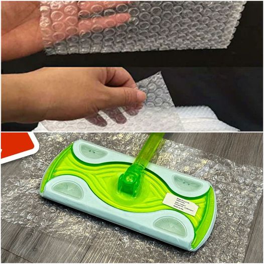 The Surprising Cleaning Hack: Mopping with Bubble Wrap