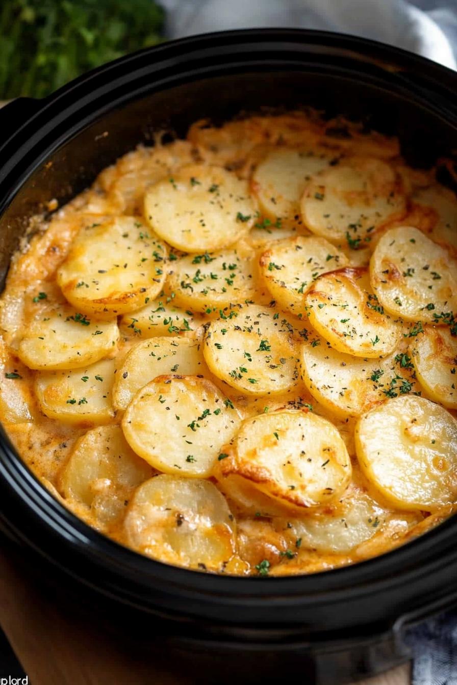 Slow Cooker Scalloped Potatoes