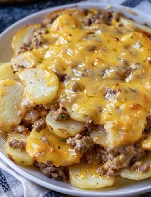 Cheesy Hamburger Potato Casserole Share