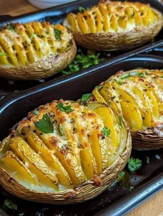 Garlic and Herb Baked Potatoes