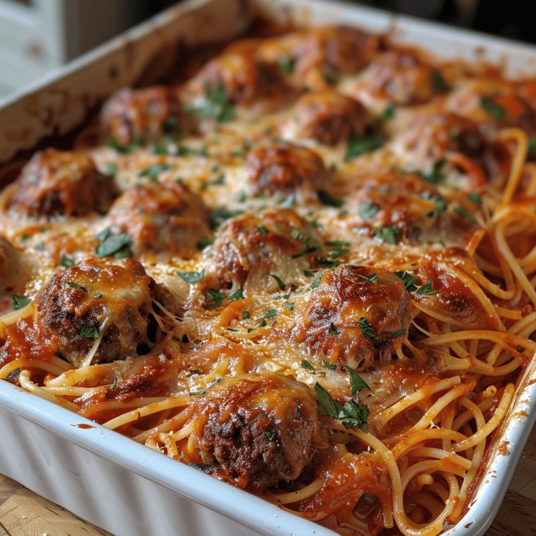 Baked Spaghetti & Meatballs