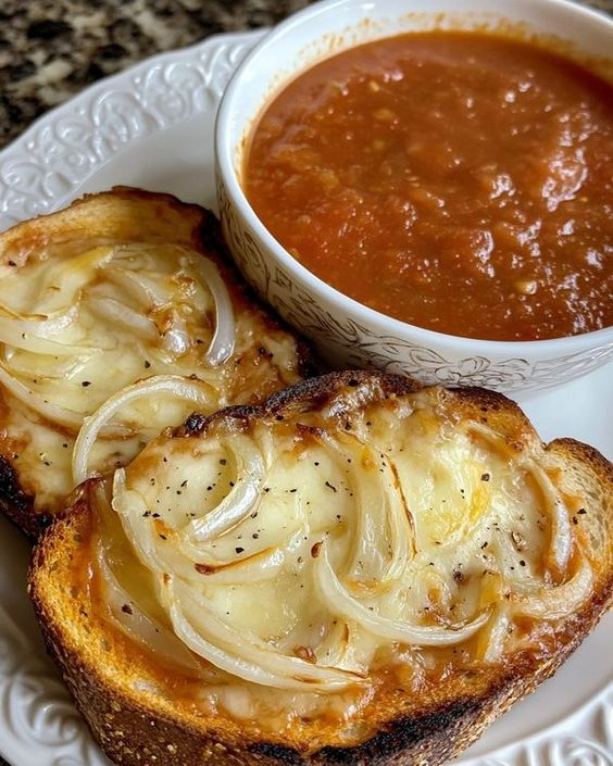 Cheese & Red Onion on Toast